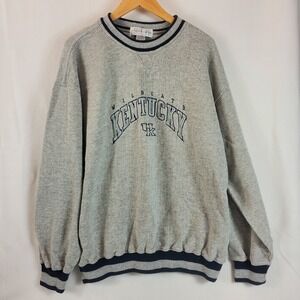 Vintage Men's Kentucky Wildcats Sweatshirt Gray Sports in Motion Large